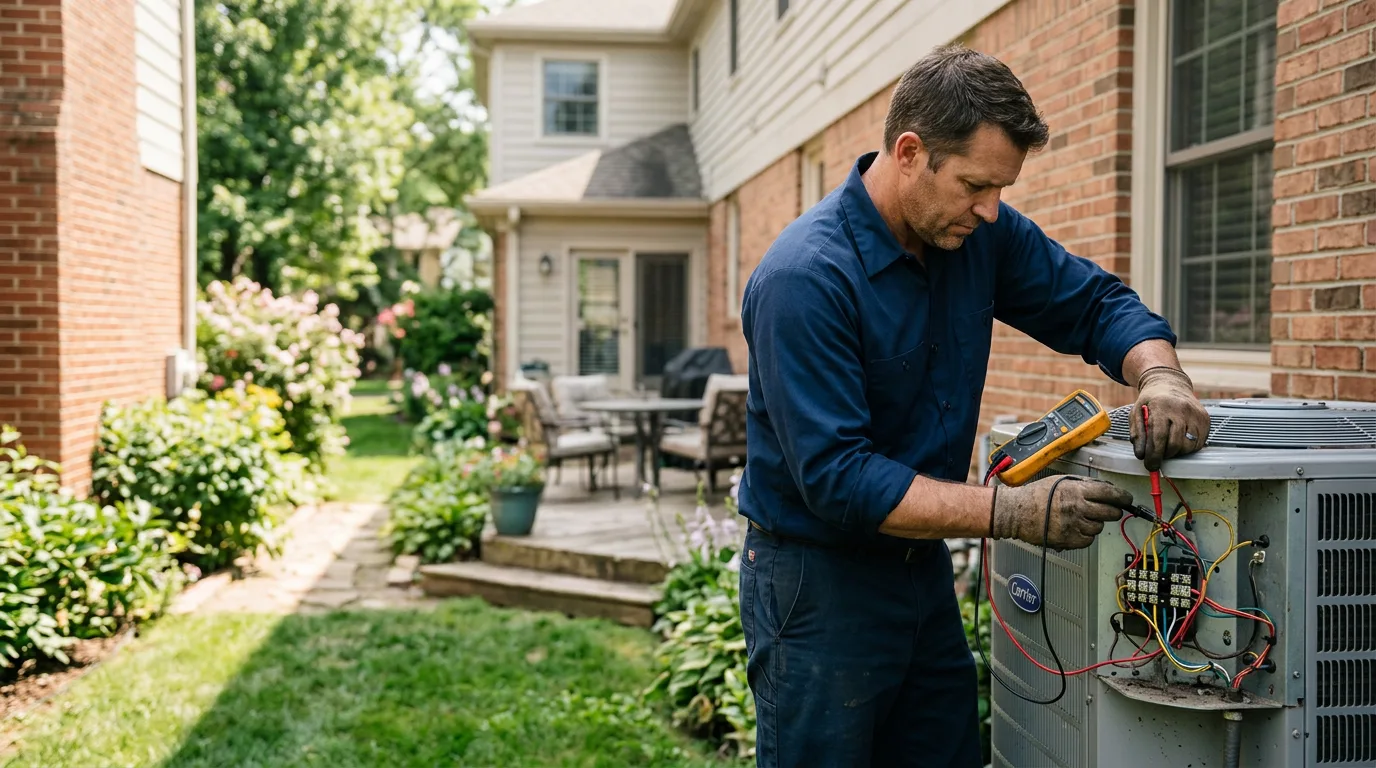 HVAC technician working near New Lebanon, OH